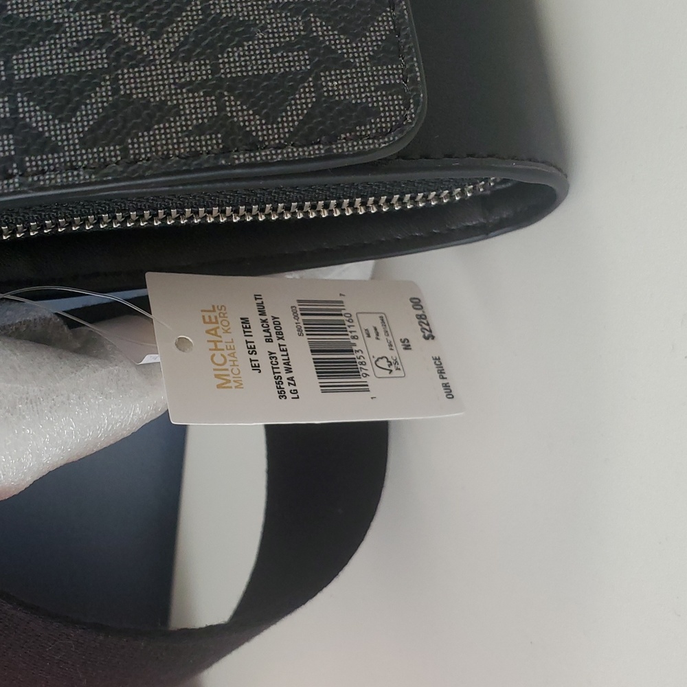 Michael Kors Jet Set Travel Crossbody Wallet Bag MK Logo Ombré NWT FREE SHIPPING - Picture 4 of 16